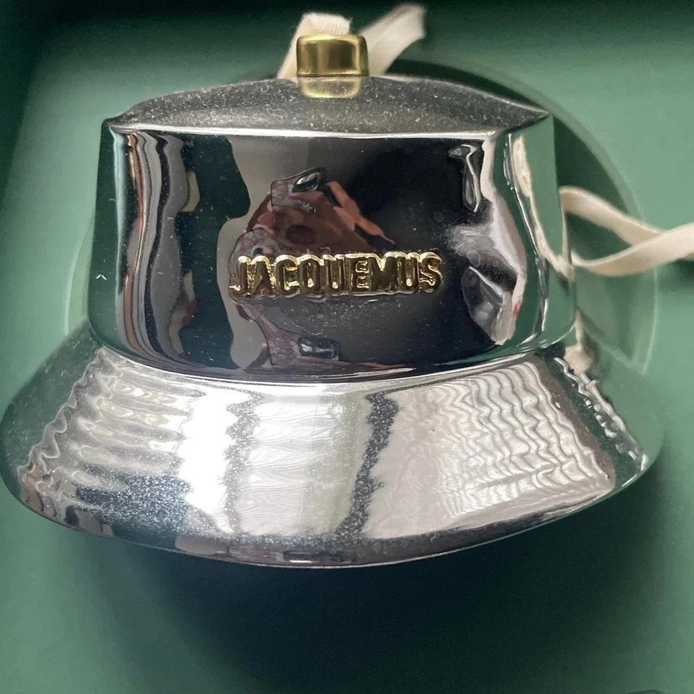 Novelty Jacquemus silver & gold tone set of 3 Christmas Ornaments